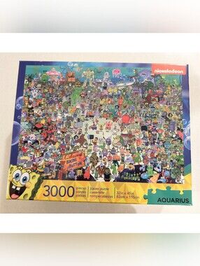 BRAND NEW SEALED AQUARIUS SpongeBob 3000 Piece Puzzle